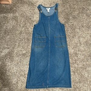Vintage original ty2 100% cotton overall denim jumper dress